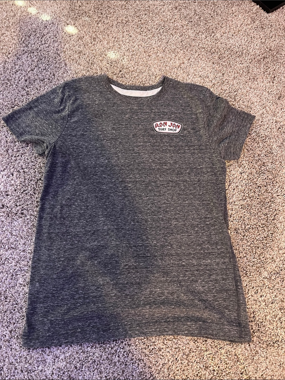 Ron Jon Heather Charcoal Gray Logo Tee